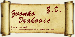 Zvonko Džaković vizit kartica